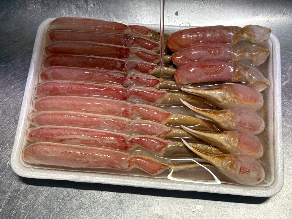 流水解凍している画像