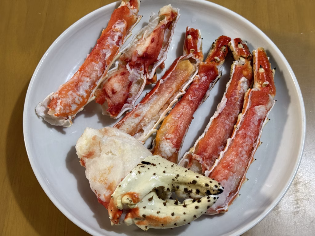 解凍後のタラバガニの画像